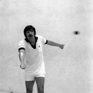 World Squash Champion: Qama Zaman. November 1975