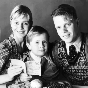 World War Two - Food Ration Book family with typical diet