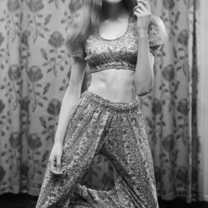 Twenty year old model and actress Madeline Smith who will finish filming shortly on her