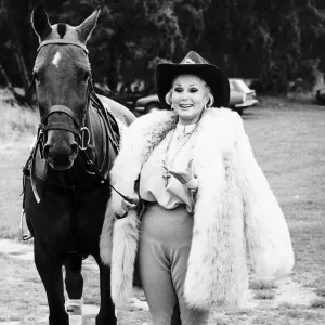 Zsa ZSa Gabor Actress pictured at Guards Polo Club. She plays the game in Florida