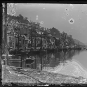 West Looe Quay with moored fishing boats