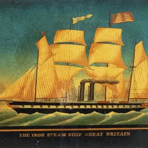 Print of the SS Great Britain in 1852 Print of the SS Great Britain in 1852
