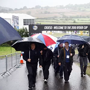 Spectators At The Wet Celtic Manor