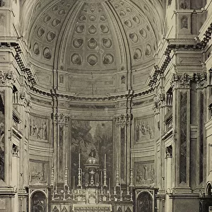 Album "Real Collegio Carlo Alberto, Moncalieri 1907-1908": interior of the church of San Francesco