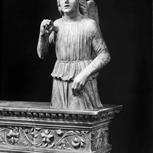 Bust depicting the archangel Gabriel, by Tullio Lombardo, located on the balustrade of the church of Santa Maria dei Miracoli in Venice