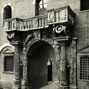 The door of the Bombardieri, palazzo del Capitano in Piazza dei Signori, Verona. Work by Bernardino Miglioranzi