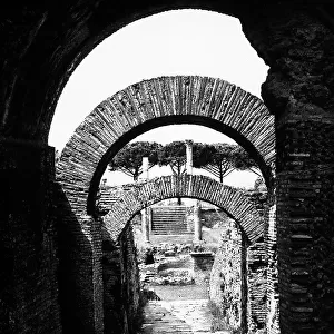 The entrance to the theater of Ancient Ostia
