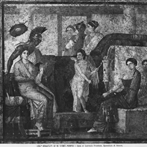 Marriage of Venus. Fresco dating from the third Pompeiian style, located in the House of Marco Lucrezio Frontone in the archaeological zone of Pompeii