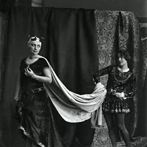 Noblewoman Maria de Mimbelli and Baroness Banfield de Tripcovich, in costume for a masked ball