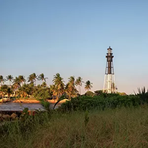 Florida, South Florida, Pompano Beach, view of Hillsboro lighthouse