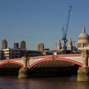 Blackfriars Road Bridge Print over the River Thames Blackfriars Road Bridge Print over the River Thames