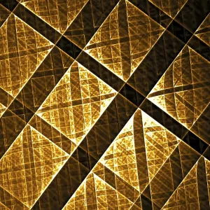 Abstract Technology Print - Golden Grid Background Abstract Technology Print - Golden Grid Background