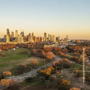 Aerial City Skyline Print from Zilker Park, Austin Texas Aerial City Skyline Print from Zilker Park, Austin Texas