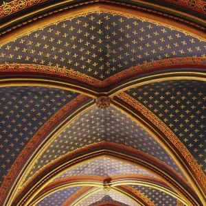 Sainte Chapelle Lower Chapel Ceiling Construction Print Sainte Chapelle Lower Chapel Ceiling Construction Print