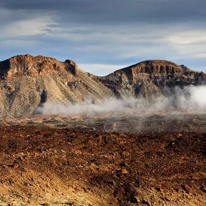 Crater landscape in the Teide National Park, UNESCO World Heritage Site, Tenerife, Canary Islands, Spain, Europe