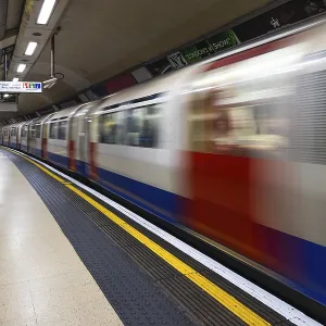Dynamic Motion Blur of a London Underground Train Print Dynamic Motion Blur of a London Underground Train Print