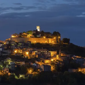 Motovun Village Print at Night, Istria, Croatia Motovun Village Print at Night, Istria, Croatia