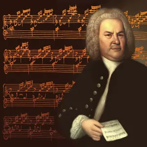 Johann Sebastian Bach Print, German Composer. Art Prints
