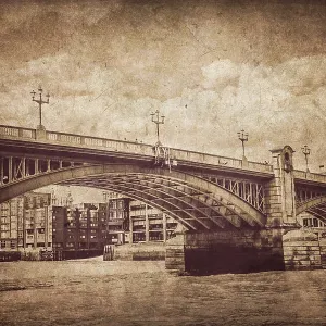 Toned Sepia Print of Blackfriars Bridge London Toned Sepia Print of Blackfriars Bridge London