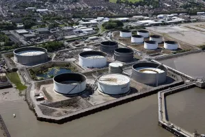 River Mersey Prints: Tranmere Oil Terminal Print, 2015