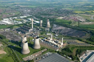 Prints of Didcot Power Station, Oxfordshire. Aerial view from June 2013, after decomissioning. SU5191/9 England from the Air - Landscapes, Cities and Heritage: Didcot Power Station Aerial Print, Oxfordshire
