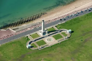 Prints of Royal Naval War Memorial, Southsea Common, City of Portsmouth. Photographed in September 2015 England from the Air - Landscapes, Cities and Heritage: Southsea Common Memorial Print, Royal Naval War Memorial