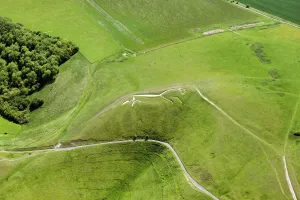 Prints of Whitehorse Hill, Oxfordshire, 2015. Uffington White Horse hill figure. SU3086 Oxfordshire Prints: Uffington White Horse Print, 2015