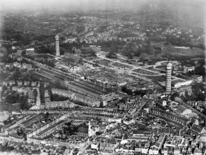 Print of Crystal Palace remains after 1936 fire