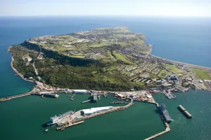 Aerial View of Portland Harbour Print