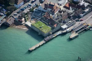 Prints of YARMOUTH CASTLE, Isle of Wight. Aerial view Aerial View Prints: Yarmouth Castle Aerial View Print