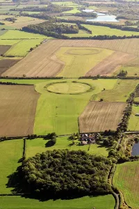 Thornborough Henges Print - Aerial View of Three Neolithic Monuments