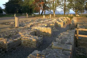 Hadrian's Wall Prints: Birdoswald Roman Fort Print: General View of Granary