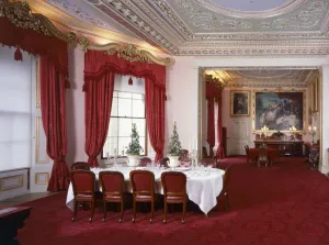 Victorian Architecture - Buildings, Streets and Landmarks: Print of Osborne House Dining Room, Isle of Wight