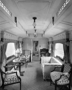 Print of Queen Victoria's Royal Train Sitting Room