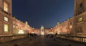 Georgian Buildings Prints: Somerset House Nighttime Print, Georgian Architecture