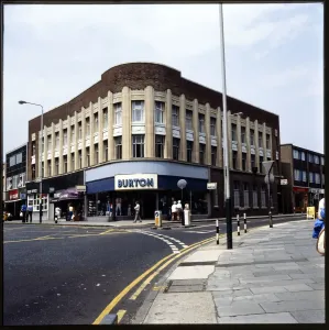 Burton Print: Curved Corner Store Elevation, High Street, Hornchurch