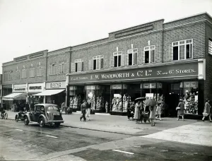 Prints of George Lane, South Woodford, Redbridge, Greater London Greater London Prints: South Woodford Woolworths Print, George Lane Shopping Parade