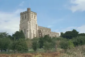 Religious Prints: Print of Edlesborough Church St Mary Grade I listed parish church