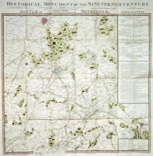 Images Dated 19th September 2009: Battle of Waterloo map J020089