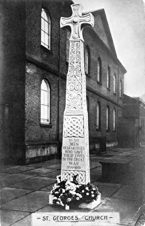 <b class=qtipBold><figcaption>Bolton War Memorial FAR01_01_076</figcaption></b><br>St George's Church, St George's Road, Bolton. The First World War memorial. Photographed in the 1920s. Part of The G Farthing War Memorials Collection.<br><em>© Historic England Archive</em> Bolton War Memorial FAR01_01_076