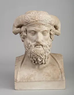 <b class=qtipBold><figcaption>Bust of Zeus Ammon N100779</figcaption></b><br>KENWOOD HOUSE, THE IVEAGH BEQUEST, London. Marble bust of Zeus Ammon. A Roman copy of a Greek bust of c.44.<br><em>© Historic England</em> Bust of Zeus Ammon N100779