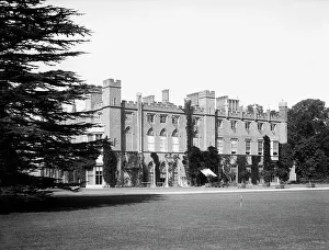 <b class=qtipBold><figcaption>Cassiobury House CC56_00850</figcaption></b><br>CASSIOBURY HOUSE, Cassiobury Park, Watford, Hertfordshire. Looking towards the house from the south east. The Elizabethan mansion which was remodelled by Hugh May in 1675 and by James Wyatt around 1800, was demolished in the twentieth century, leaving the surrounding parkland to be used as a public park. Photographed in 1883 by Henry Taunt.<br><em>© Historic England</em> Cassiobury House CC56_00850