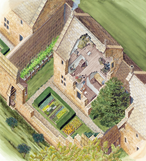 Drawings Gallery: Cell 8, Mount Grace Priory IC068_004