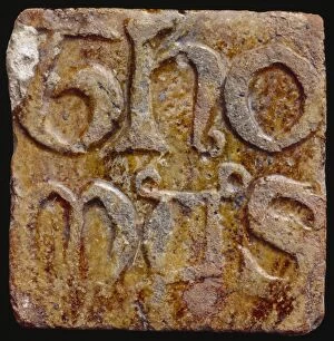 Objects and Artefacts Gallery: Ceramic tile, Castle Acre Priory K971194