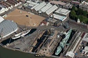 <b class=qtipBold><figcaption>Chatham Dockyard 27552_024</figcaption></b><br>Chatham Historic Dockyard, Kent. Once one of the Royal Navy's main facilities, the dockyard is now a maritime museum. HMS Gannet, HMS Cavalier and HMS Ocelot can be seen in this photograph taken in 2012.<br><em>© Historic England</em> Chatham Dockyard 27552_024