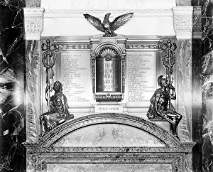 <b class=qtipBold><figcaption>Company War Memorial BL29373</figcaption></b><br>The First World War memorial in the office of Eagle Star & British Dominions Insurance Co Ltd, 1 Threadneedle Street, London. Photographed 1927-8 by Bedford Lemere and Company.<br><em>© Historic England Archive</em> Company War Memorial BL29373