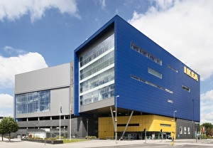 <b class=qtipBold><figcaption>Coventry IKEA DP164665</figcaption></b><br>IKEA, Queen Victoria Road, Coventry, West Midlands. Exterior, viewed from the south east.<br><em>© Historic England</em> Coventry IKEA DP164665