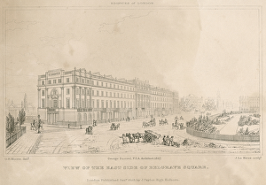 East Side of Belgrave Square, London in 1827 N060024 East Side of Belgrave Square, London in 1827 N060024