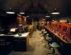 Tunnel Prints: Dover Castle Wartime Tunnels Print: Reconstructed Telephone Exchange