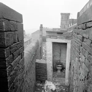 Prints of King Cross, Halifax, West Yorkshire House And Home Prints: Print of a Victorian-era outdoor privy at King Cross, Halifax